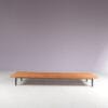 INC234 1950s "Cansado" bench in teak wood with black metal frame / Charlotte Perriand, France