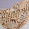 INC236 1950s Soleil chair in rattan with fabric cushion Janine Abraham & Dirk Jan Rol, France