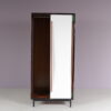 m27723 1950s Wooden cabinet with coloured metal sliding doors Willy van der Meeren Tubax, Belgium