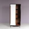 m27723 1950s Wooden cabinet with coloured metal sliding doors Willy van der Meeren Tubax, Belgium