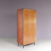 m27723 1950s Wooden cabinet with coloured metal sliding doors Willy van der Meeren Tubax, Belgium