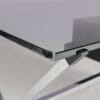 m28250 1960s Desk in chrome metal with black wood and glass top Franco Albini Knoll International, USA